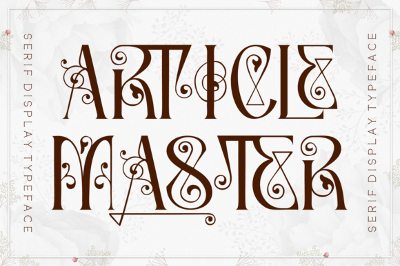Article Master: A Handcrafted Display Font for Makers