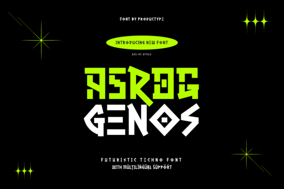 Asrog Genos: A Futuristic Display Font for Scroll-Stopping Campaigns