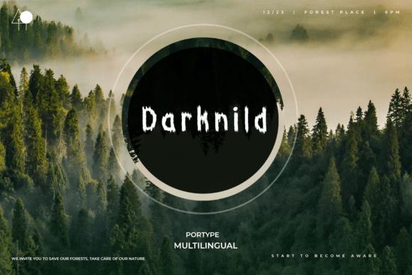 Darknild: A Display Font That Whispers Before It Speaks