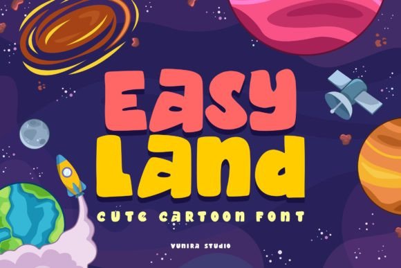 Easy Land: A Playful Display Font for Warm Editorial Moments
