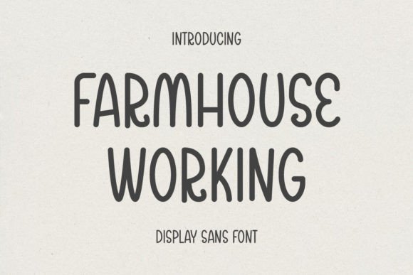 Farmhouse Working: A Charming Display Font for Handmade Creators