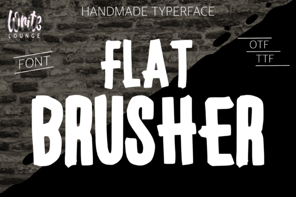 Flat Brusher: A Bold Display Font for Creative Digital Brands