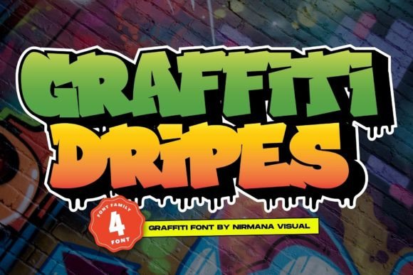 Graffiti Dripes: A Bold Display Font for Digital Brand Impact