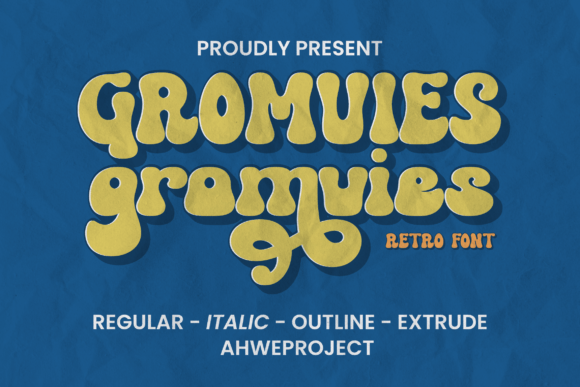 Gromvies: A Playfully Nostalgic Display Font for Authentic Vintage Branding
