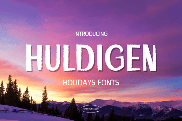 Huldigen: A Display Font That Brings Holiday Joy to Real Business Branding