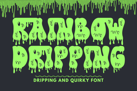 Rainbow Dripping: A Bold Display Font for Standout Digital Headlines
