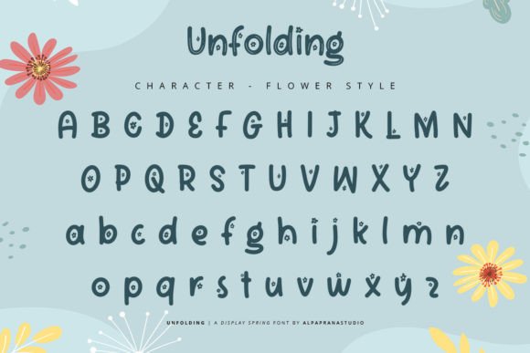 Unfolding Font: Cute, Modern Display Type for Handmade Brands
